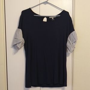 Daniel Rainn Savona Ruffle Detail Knit Top